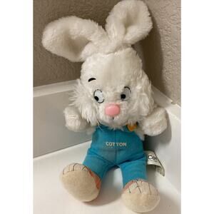 Plush Stuffed Bunny Rabbit Easter Cotton Tail 12” 1983 Plough California Vintage